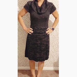 Calvin Klein Sweater Dress with Cowl Neck.